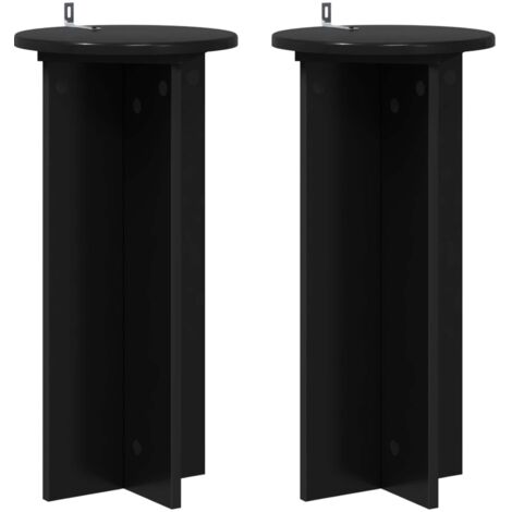 Soporte de plantas 2 pcs Negro 29,5 x 29,5 x 60 cm