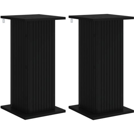 Soporte de plantas 2 pcs Negro 30,5 x 30 x 60,5 cm