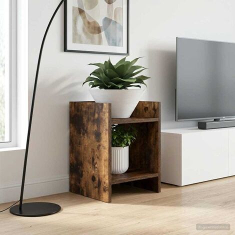 Soporte de plantas 2 pcs Roble Ahumado 30 x 30 x 40 cm