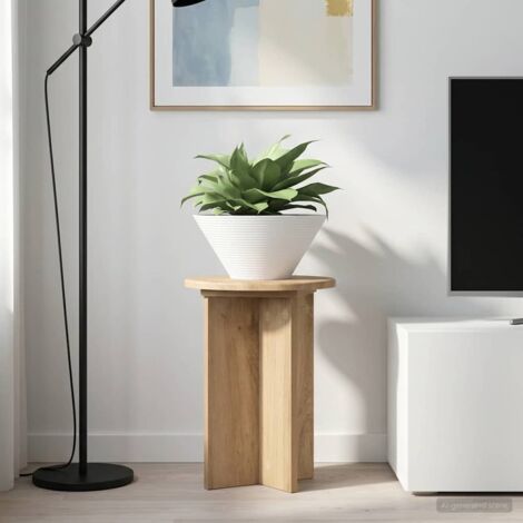 Soporte de plantas 2 pcs Roble Artesanal Ø29,5 x 40 cm