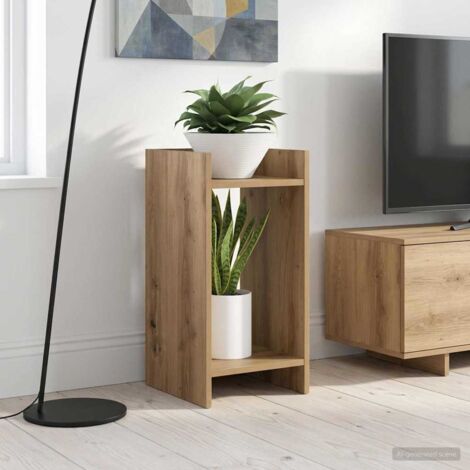 Soporte de plantas 2 pcs Roble Artesanal 30 x 30 x 60 cm