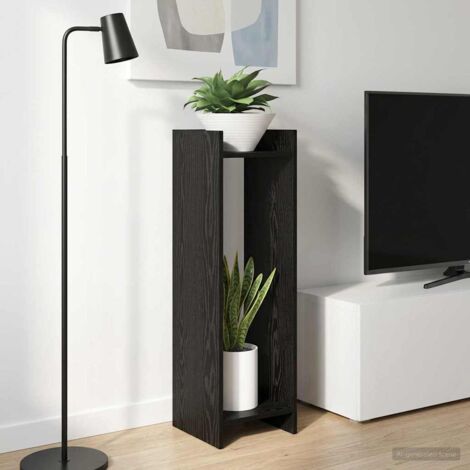 Soporte de plantas 2 pcs Roble Negro 30 x 30 x 100 cm