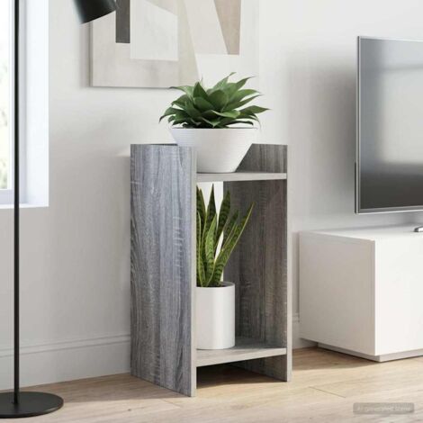 Soporte de plantas con estante Gris  30 x 30 x 60 cm