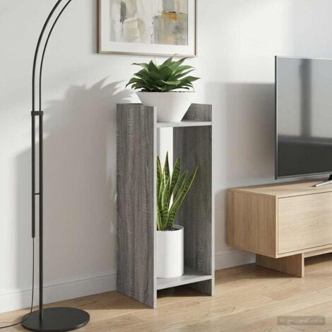 Soporte de plantas con estante Gris  30 x 30 x 80 cm