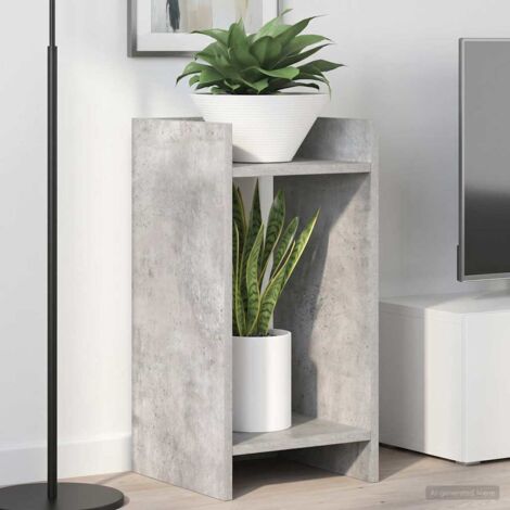 Soporte de plantas con estante Gris Concreto 30 x 30 x 60 cm