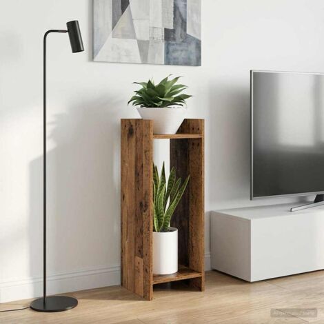 Soporte de plantas con estante Madera vieja 30 x 30 x 80 cm