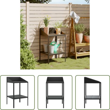 Soporte de plantas -  Soporte de plantas acero galvanizado antracita 56,5x54,5x100 cm