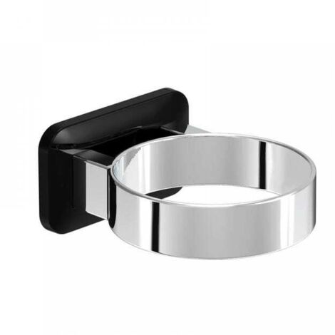 Soporte de plástico para secador de pelo de pared, soporte adhesivo para secador de pelo sin necesidad de taladrar, con enchufe transparente, almacenamiento para secador de pelo