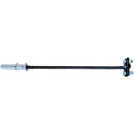 Soporte de protección contra rayos de pared para terminales de aire y cable Fi 12 L -250mm NEGRO