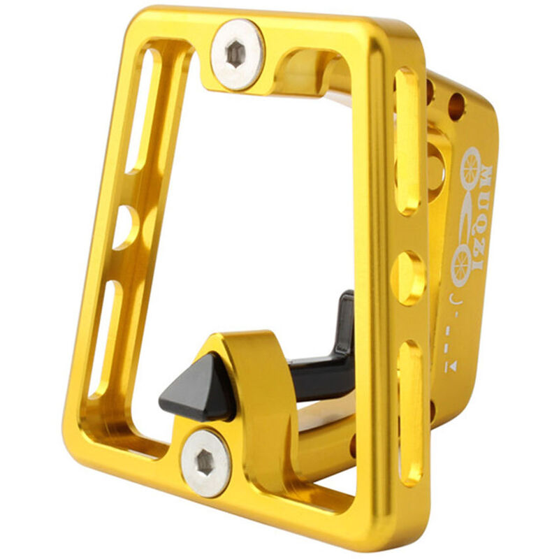 

Soporte de soporte para portabicicletas delantero Soporte de cesta para manillar de bicicleta de aleacion de aluminio, Oro