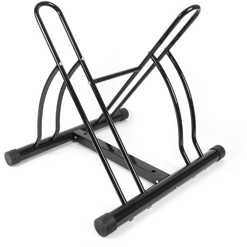 

Soporte de suelo para 2 bicicletas con dirección de aparcamiento flexible, acero 60x54x57cm