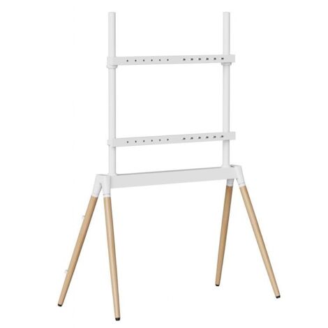 Soporte de suelo para TV, 55 - 86, blanco/madera