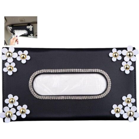 Soporte de tejido de coche para organizador de visera de coche, soporte de tejido de cuero, soporte de servilleta de coche, soporte de tejido de visera solar, caja de almacenamiento, accesorios de coc