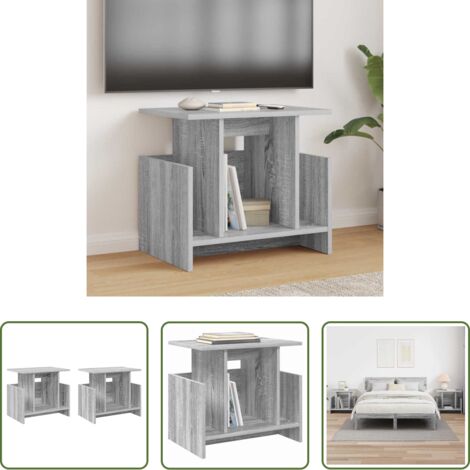 Soporte de tv de madera -  Soporte de TV 2 pcs Gris Sonoma 50 x 35 x 45 cm