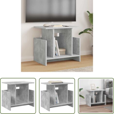 Soporte de tv de madera -  Soporte de TV Gris Concreto 50 x 35 x 45 cm