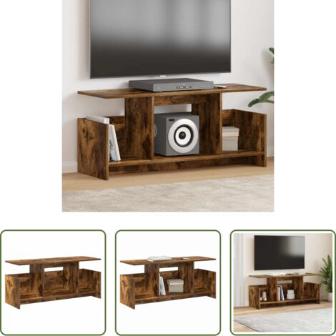 Soporte de tv de madera -  Soporte de TV Roble ahumado 102 x 35 x 45 cm