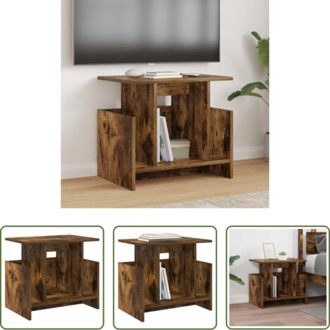 Soporte de tv de madera -  Soporte de TV Roble ahumado 50 x 35 x 45 cm
