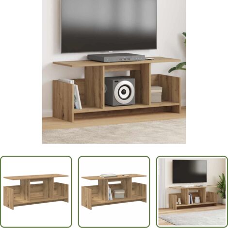 Soporte de tv de madera -  Soporte de TV Roble artesanal 102 x 35 x 45 cm