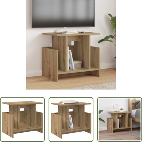 Soporte de tv de madera -  Soporte de TV Roble artesanal 50 x 35 x 45 cm