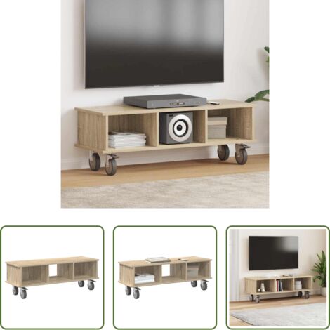 Soporte de tv de madera -  Soporte de TV Roble Sonoma 100 x 35 x 35 cm