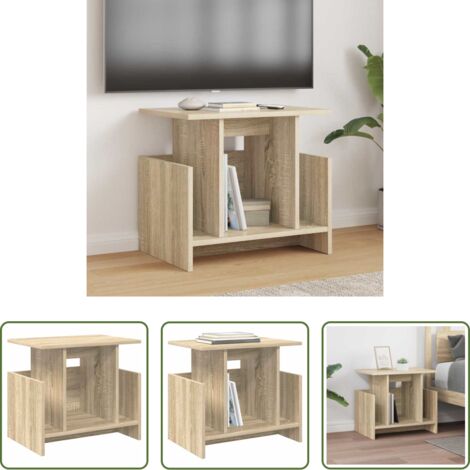 Soporte de tv de madera -  Soporte de TV Roble Sonoma 50 x 35 x 45 cm Madera de ingeniería