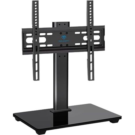 Soporte de TV de suelo vertical, extensión máxima 400 mm, grueso y duradero, regulable en altura, material de acero laminado en frío, color negro