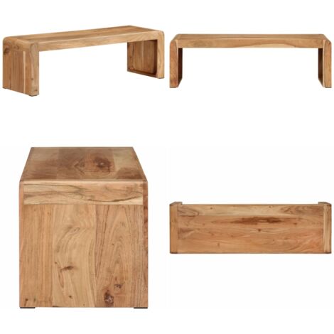 Soporte de TV madera maciza de acacia 110x33x33 cm - Soporte de tv de madera - Soporte de tv acacia