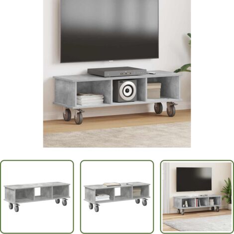 Soporte de tv moderno -  Soporte de TV Gris Concreto 100 x 35 x 35 cm