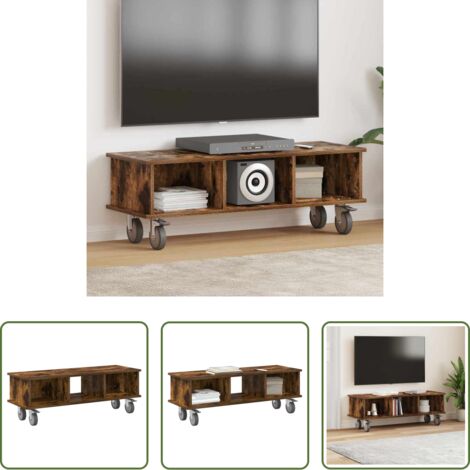 Soporte de tv moderno -  Soporte de TV Roble ahumado 100 x 35 x 35 cm