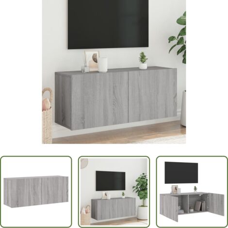 Soporte de TV -  Mueble para TV de pared gris Sonoma 100x30x41 cm