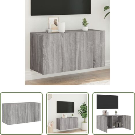 Soporte de TV -  Mueble para TV de pared gris Sonoma 80x30x41 cm