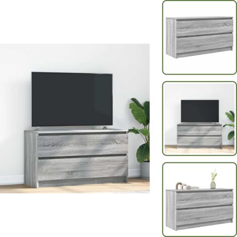 Soporte de TV - vidaXL Mueble de TV madera contrachapada gris Sonoma 100x35x54 cm - Muebles para salón