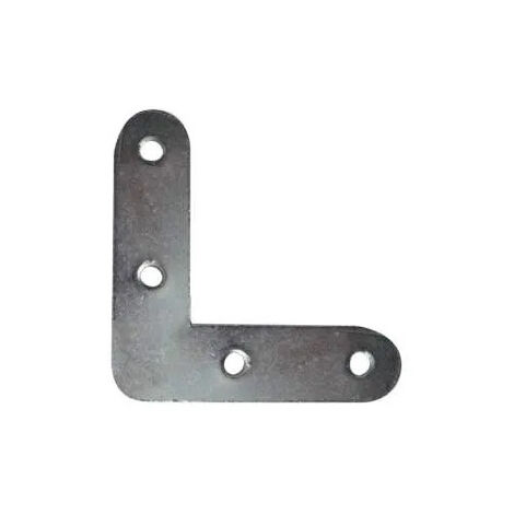Soporte de ventana, plano, con extremo redondo, 60x60x16 mm, acero galvanizado
