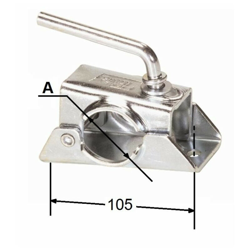 

Soporte deslizante galvanizado ø 42