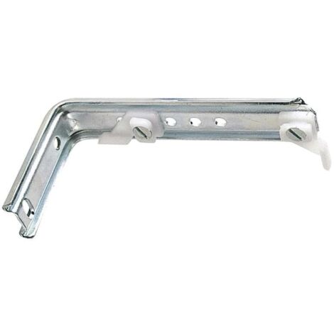 Soporte Doble Para Riel Aluminio Blanco Reforzado