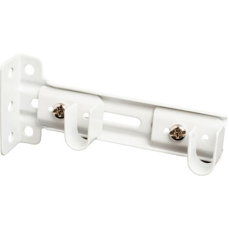 Soporte doble riel reforzado blanco (2 uds) cintacor - storplanet