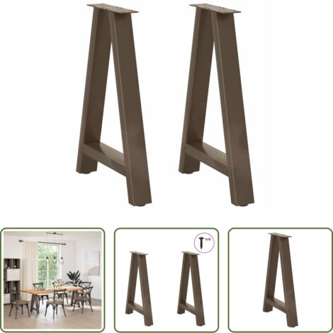 Soporte en forma de A -  Patas para mesa de comedor en forma de A (2 unidades, 50 x 72-73 cm, acero)