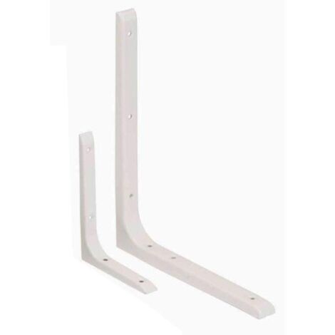 Soporte Escuadra Clásico 250x200 mm Blanco con Taco y Tornillo E-502