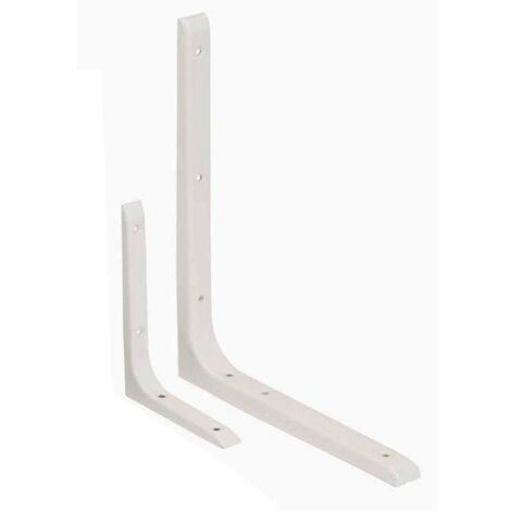 soporte escuadra clasico 250x200 mm blanco+taco y tornillo e-502