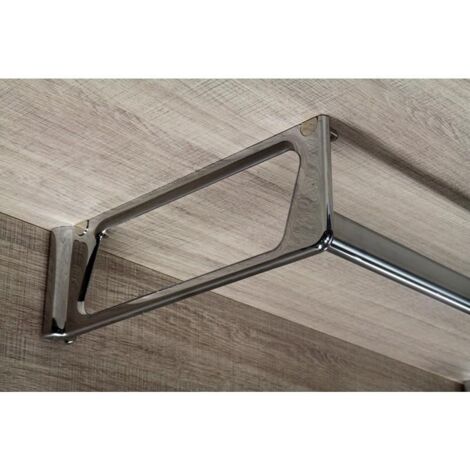 soporte estante kansas de zamak cromado mano derecha acabado cromo