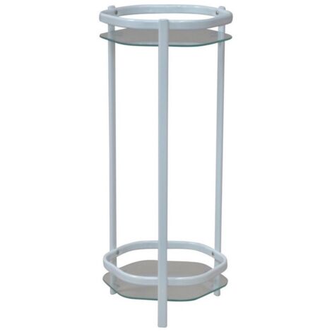 Soporte/estante para plantas de metal con recubrimiento de polvo blanco 66 cm MED05112