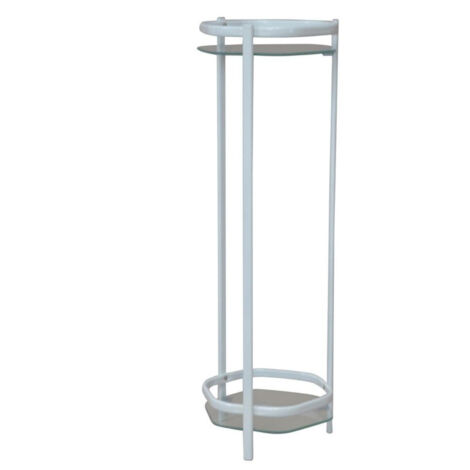 Soporte/estante para plantas de metal con recubrimiento en polvo blanco MED05111