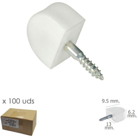 Soporte Estanteria Tornillo Pequeño Blanco (Caja 100 unidades)