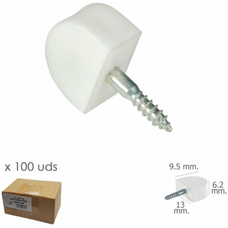 Soporte Estanteria Tornillo Pequeño Blanco (Caja 100 unidades)