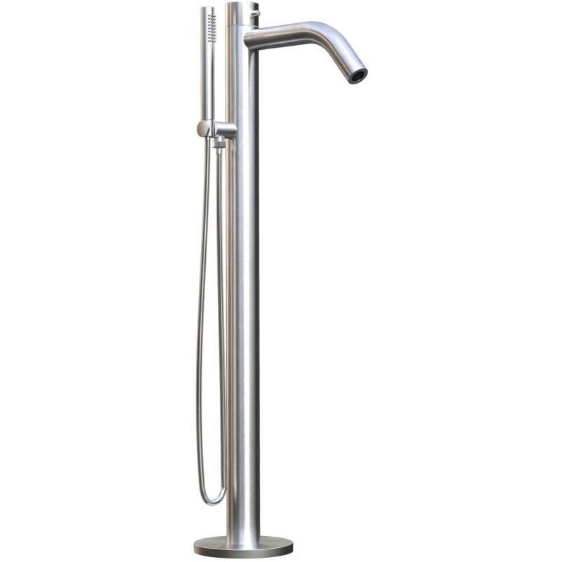 Columna De Banera Exterior Con Teleducha Cm 96,5X33X6 Sined Doccia Oristano Inox