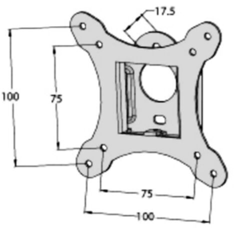 Soporte fijo para televisor 13" - 27" de pantalla plana Electro DH 60.950 8430552130726
