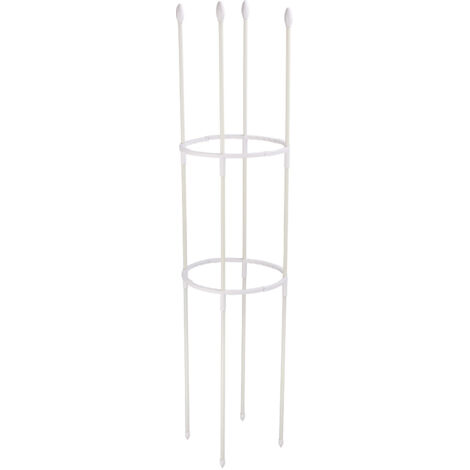 Soporte flexible de fibra de vidrio para plantas – Blanco – Ø 22 x 160 cm – 1 juego