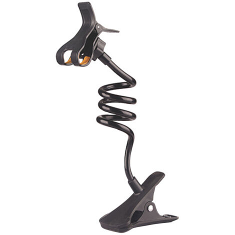 Soporte flexible tipo cuello de cisne con clip para smartphones, brazo largo manos libres, soporte flexible giratorio de 360° para cama, oficina, cocina, compatible con dispositivos de hasta 6,3 pulga