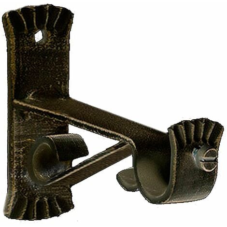Soporte Forja Ø 20 mm. Caracol Negro / Dorado Juego 2 Piezas