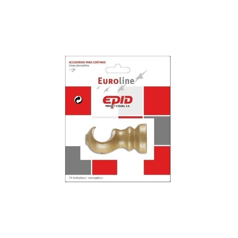 

Soporte Barra Cortina 19Mm Frontal Madera Nat - Epid